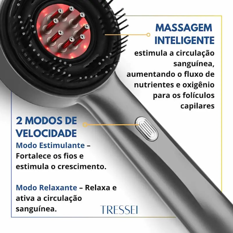 Escova Massageadora Capilar + Kit Crescimento Capilar Completo