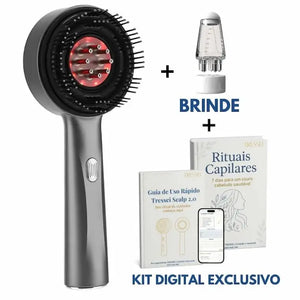 Escova Massageadora Capilar + Kit Crescimento Capilar Completo